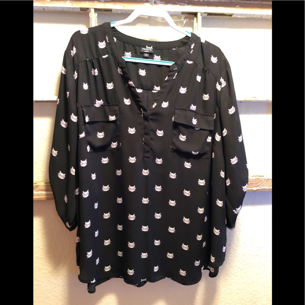 Cool cat blouse
